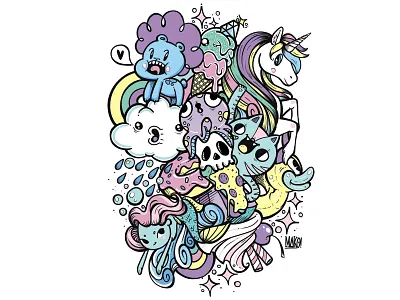 Psychedelicious #1 character design characters cute cute art cute fun funny design digital art digital illustration digital painting illustration psychedelic