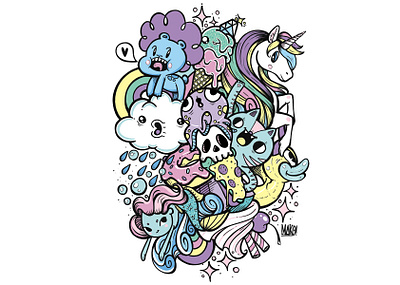 Psychedelicious #1 character design characters cute cute art cute fun funny design digital art digital illustration digital painting illustration psychedelic