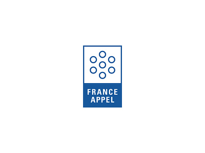 France Appel branding design flat icon logo minimal vector