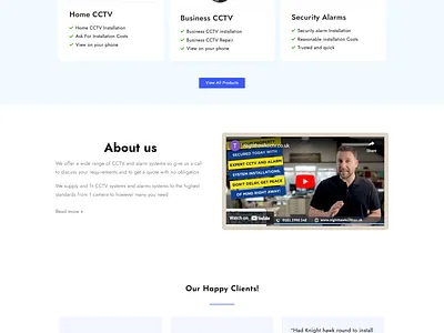 Modern CCTV Installation Website UI/UX branding logo ui