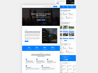 Real estate landing page design landingpage ui uidesign uiux ux webdesign