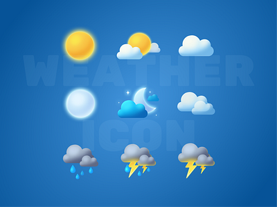 Weather Icons 3d adobeillustrator appdesign creativity designresources digitalart freeresources graphicdesign icons iconsdesign illustration seasons uiinspiration visual weather weathericons