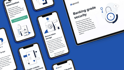 Upvest branding blockchain blue brand branding corporate identity crypto custody design graphic design iconography icons illustration logo minimal security token ui ux vector vector illustrations