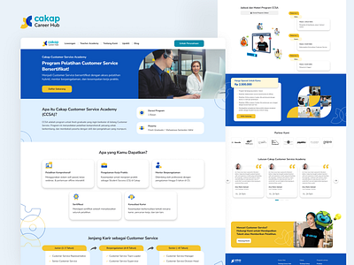 Customer Service Academy Landing Page academy blue branding cakap customer service design landing page ui ux web web design website