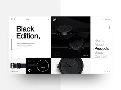 Watch shop eccomerce flat helvetica neue interaction design landing minimal typography ui ux web design