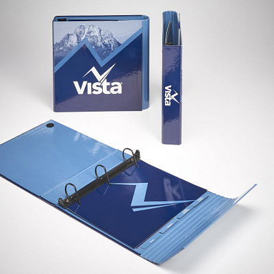 Vista Custom Binders Tabs by Sneller advertising branding custom packaging made in usa marketing packaging presentation packaging promotion promotional packaging sneller