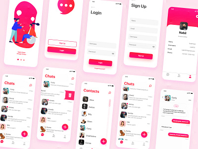 Hai Ui app chat design gradient graphic design icon icon design illustration ui ux