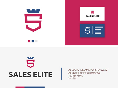 Sales Elite brand logo abstract app black blue branding business clean corporate corporate identity crown design elite icon illustration logo logotype modern monogram sale vector