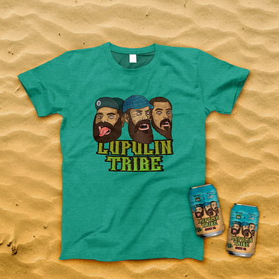 Lupulin t-shirt mockup artwork beer beer label beerart beercan branding desert illustration sand t shirt tshirt vector