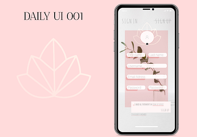 Daily Ui Challenge 001 - Sign Up app dailyui dailyui 001 dailyuichallenge design sign up signup ui web website