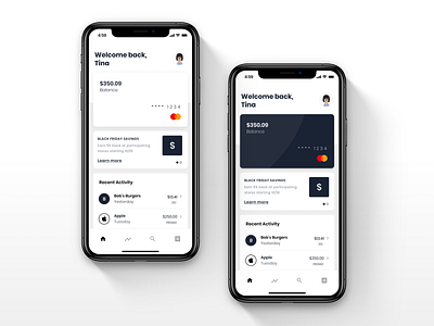 Virtual Card Variations credit card fintech ui virtual card