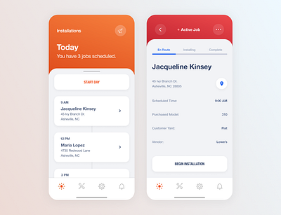 Installation App UI Mockup app design figma ios minimal typography ui ux