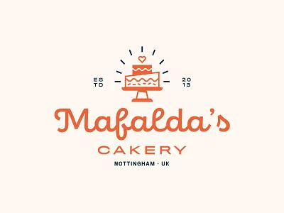 Mafalda’s Cakery branding design flat icon illustration logo type typography vector