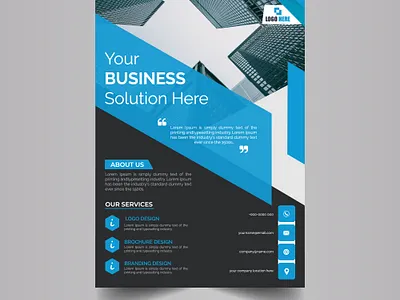 Business Flyer bifold brochure corporate flyer design leaflet poster profesional