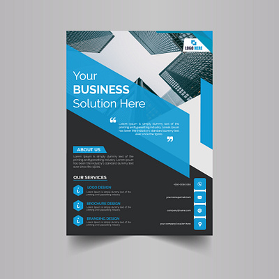 Business Flyer bifold brochure corporate flyer design leaflet poster profesional