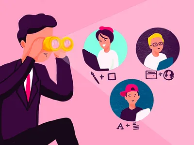 Hiring Illustration art direction digital art hiring illustration illustration manypixels personal designer unlimited design