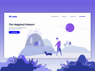 The Happiest Season animation character design flat illustration illustrator minimal ui web website