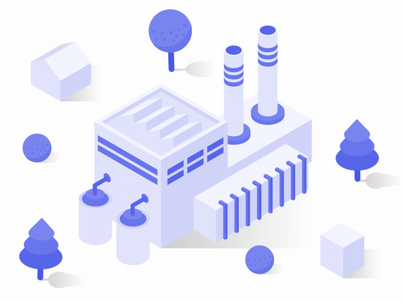 Isometric Plant Animation 2d 2d animation after effects animated animation factory house illustration isometric motion plant simple tree