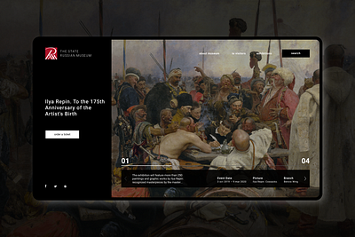 Redesign: The State Russian Museum clean concept contest dark design hello dribbble minimal minimalism redesign ui ux web web design