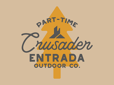 Part Time Crusader abbey adventure badge crusader design logo national park national parks nature outdoors patch public lands retro vintage wilderness