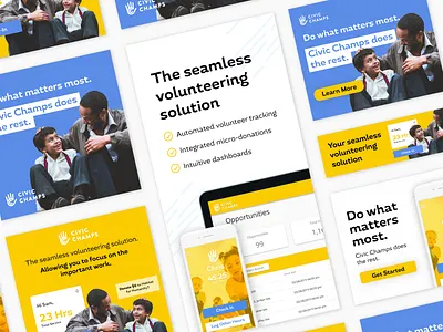 Civic Champs Digital Ad Campaign ads design digital advertising facebook ad google ads marketing site volunteering