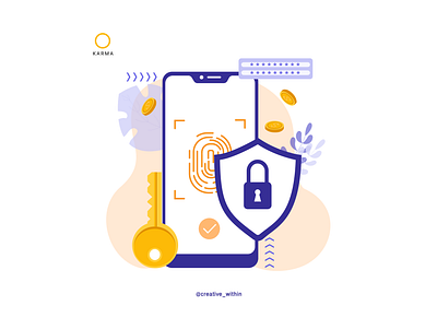 Illustrations: KARMA App adobe illustrator design designer designers finance app flat flat design illustration illustrator minimal money app vector website