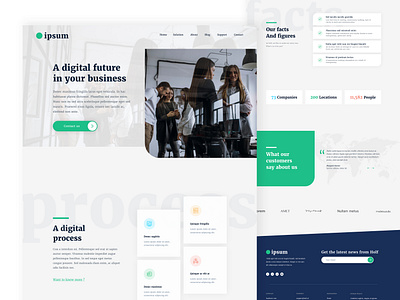 Website Homepage Concept adobe xd bussines company design it programming software ui ui design ux vector web web design web site