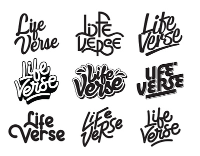 Lifeverse adobeillustrator calligraphy design diffix digital digital calligraphy dribbble illustration lifeverse logo logotype typography vector