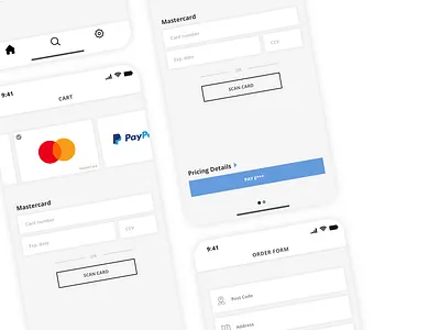 Payment Screen card checkout clean colour dailyui identity inspiration ios iphonex minimal payment paypal simple ui visual design