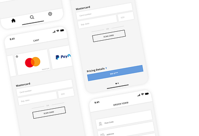 Payment Screen card checkout clean colour dailyui identity inspiration ios iphonex minimal payment paypal simple ui visual design