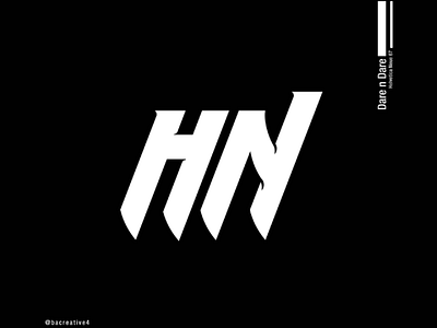 HN Monogram bold clean cut grid logo mark monogram perspective sharp sport