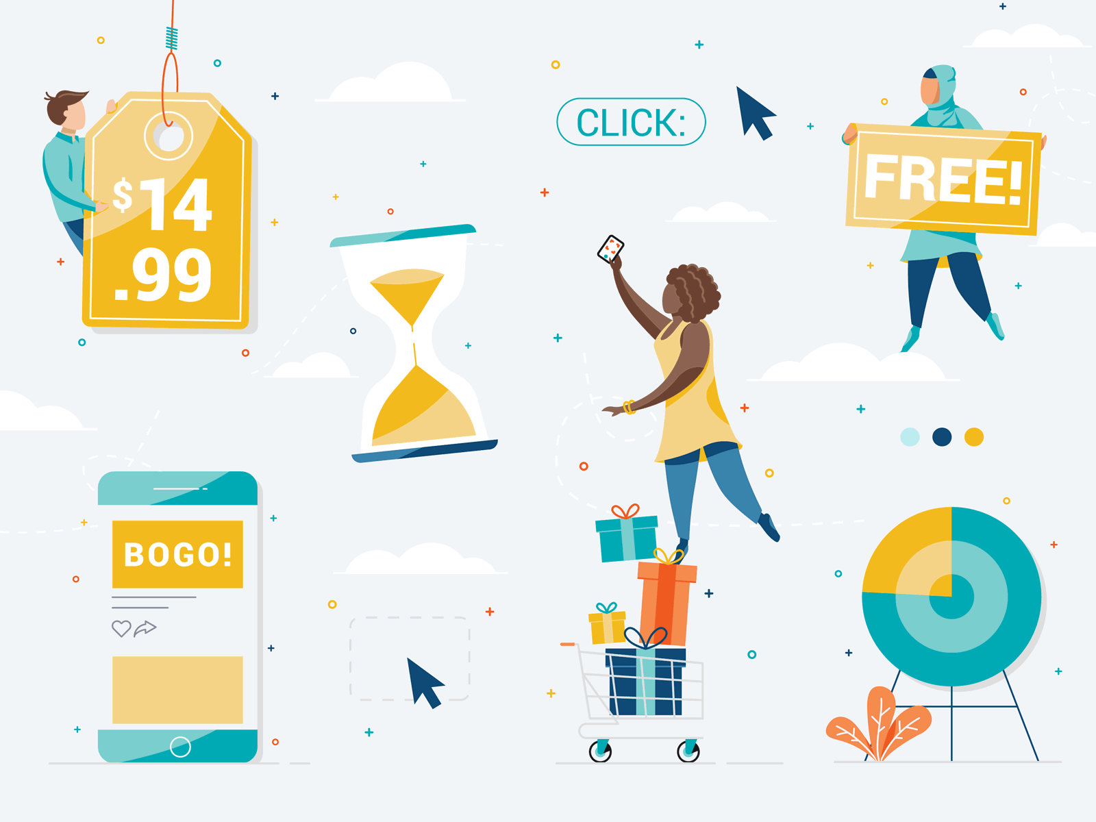 Online Shopping animation black friday bogo coupon free gift online online shopping purchasing shop shopping target