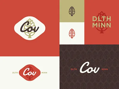 Cov brand duluth identity logo minneapolis minnesota outdoor pine pinecone