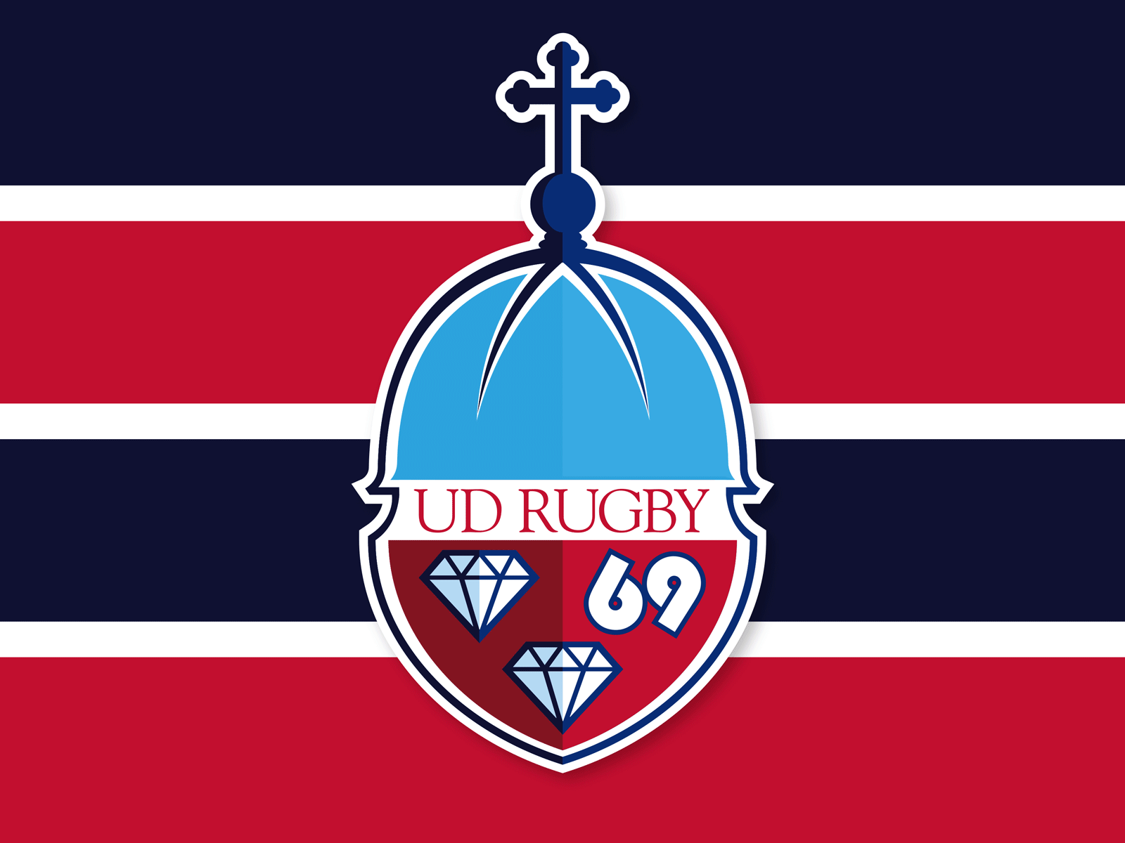 University of Dayton Rugby Team Crest animation athletic branding brand identity branding college design illustration logo sport logo