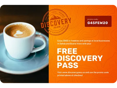 Discovery Pass Gift Card colorado espresso gift card orange topography