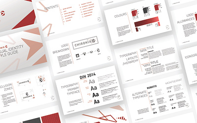 Chironix style guide brand identity branding chironix clean design graphic design robotics style guide typography