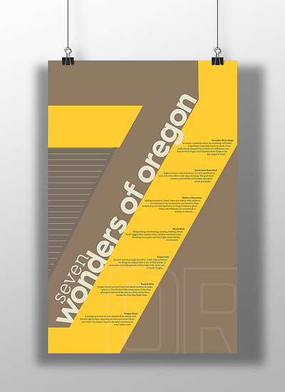 Oregon's wonders oregon page layout poster