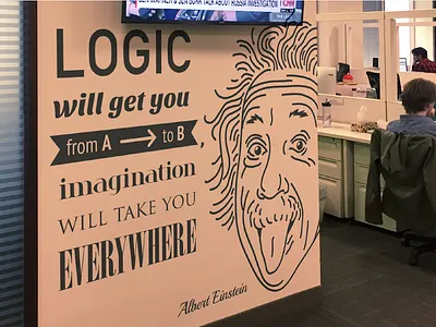 Einstein /The Wall painting einstein vector