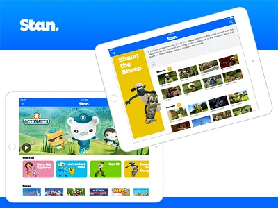Stan kids kids ui ux video on demand