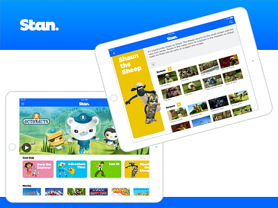 Stan kids kids ui ux video on demand