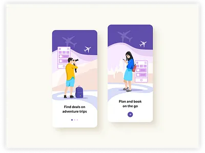 Trip Planning App Concept app design flat design icon illustration interface design minimal ui vector