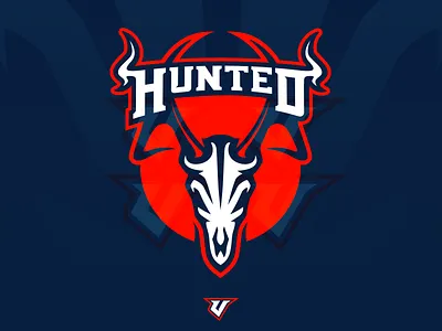 "Hunted" Premade Logo for Sale adobe illustrator deer deer logo esports illustration illustrator logo mascot sports sports logo sports mascot vector