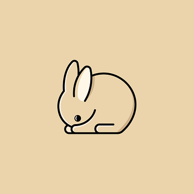 Cute Baby Rabbit adobe illustrator design digital flat flat design flat illustration illustartion illustartor illustration art logo logo design minimalist minimalistic vector