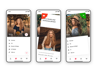 Dating APP activity browse chat chat app chatting dating dating app dating website datingapp design feed feed app profile profile card profile design profile page ui ux