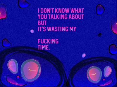 Waste Time Poster affinity designer graphic design poster poster design