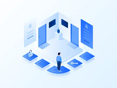 login or register Illustration design illustration isometric isometric illustration property vector