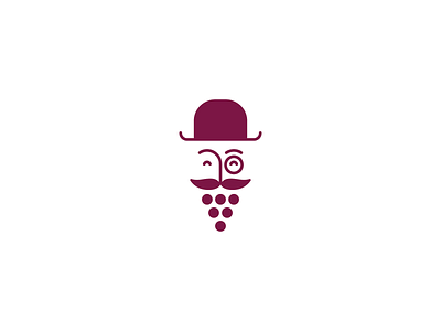 Wine logo concept beard brand identity branding cleverlogo corporate style gentleman grape graphicdesign identity illustration litvinenko studio logodesign minimalism mustache smart logo wine logo