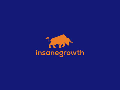 insanegrowth brand brand design brand identity branding bull design force logo logodesign logotype mark strong trademark typography vector