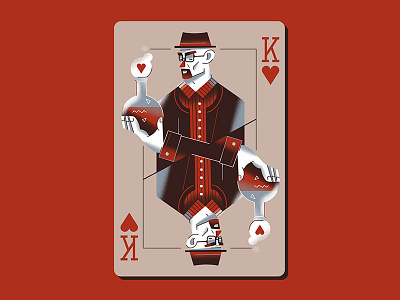 Say my name! breaking bad bright character characterdesign color dribbbleweeklywarmup fanart film flat geometric heisenberg illustration playing card tv walter white