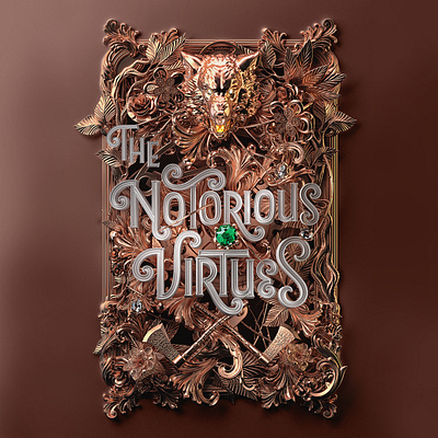 The Notorious Virtues - US Edition 3d 3d illustration 3d typography book book cover cover